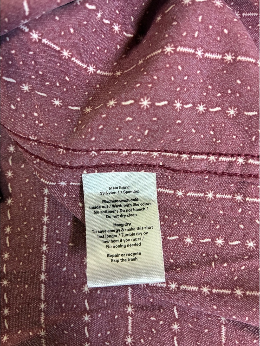 Poncho Maroon Farmer Western Short Sleeve Pearl Snap Shirt Size M Regular Fit - Picture 4 of 14